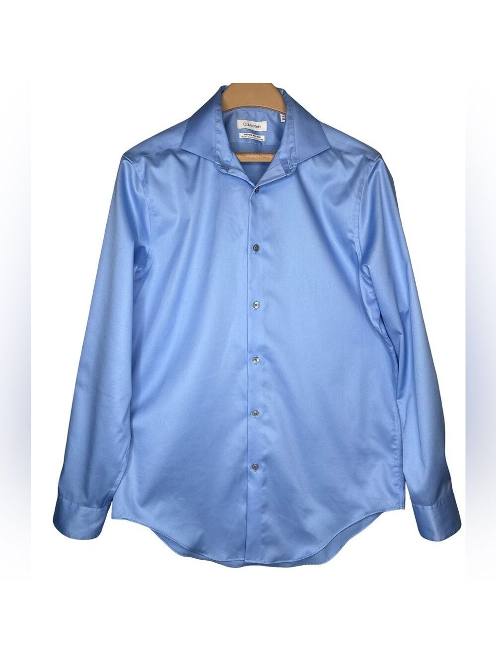 Calvin Klein Mens Blue Dress Shirt Slim Fit 15.5 32/33